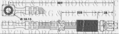 BORG & BECK bbh6705 -  Тормозной шланг